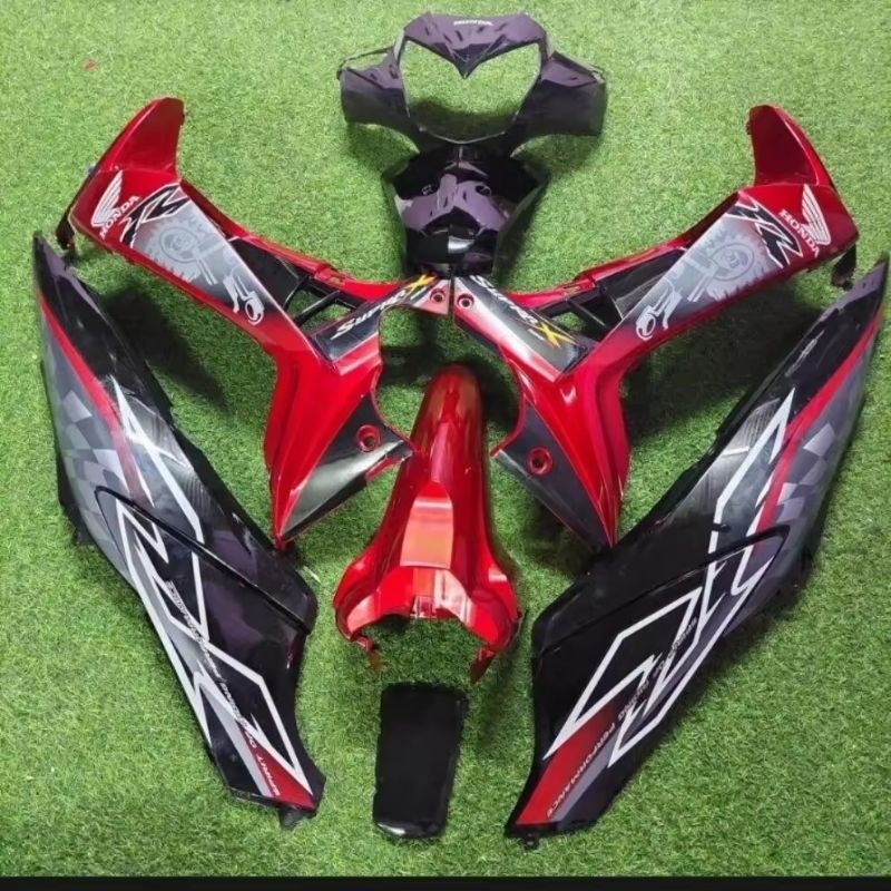 Cover body Full set Body bodi supra batman x125 karbu supra x125 new batman Halus set kasar Honda Su