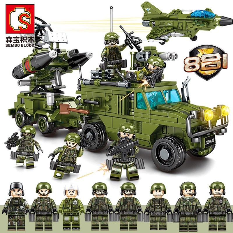ORANSHOP Sembo Block Iron Blod Heavy 105201 - 105208 Military Series Vehicle
