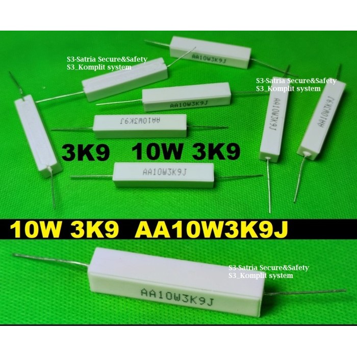 Resistor 10W 3K9 10W3K9J AA10W3K9J 10Watt 3K9ohm 3,9K ohm 3.9K 3K9J