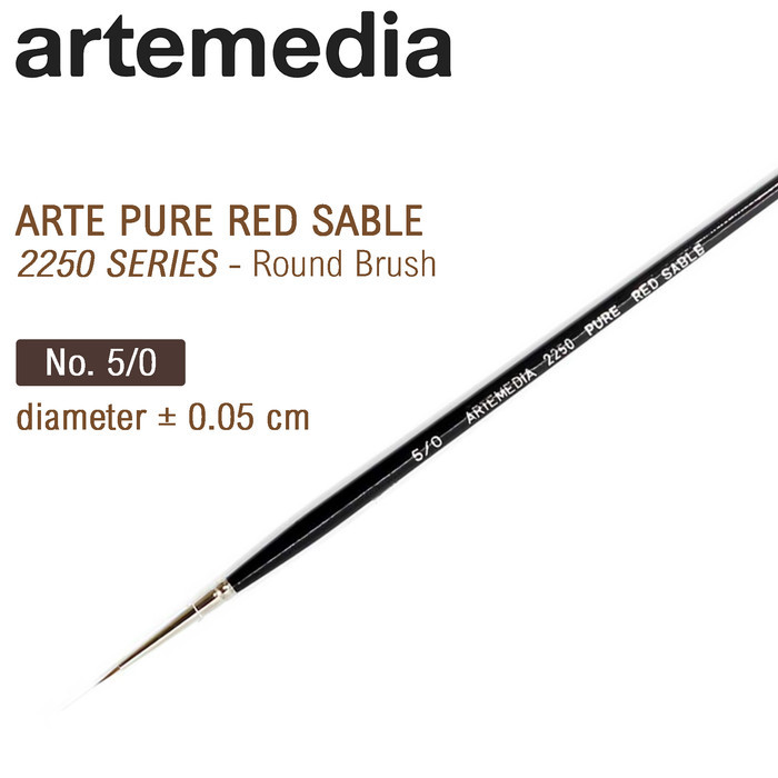 

promo -Arte Pure Red 2250 Sable Round Brush - 6