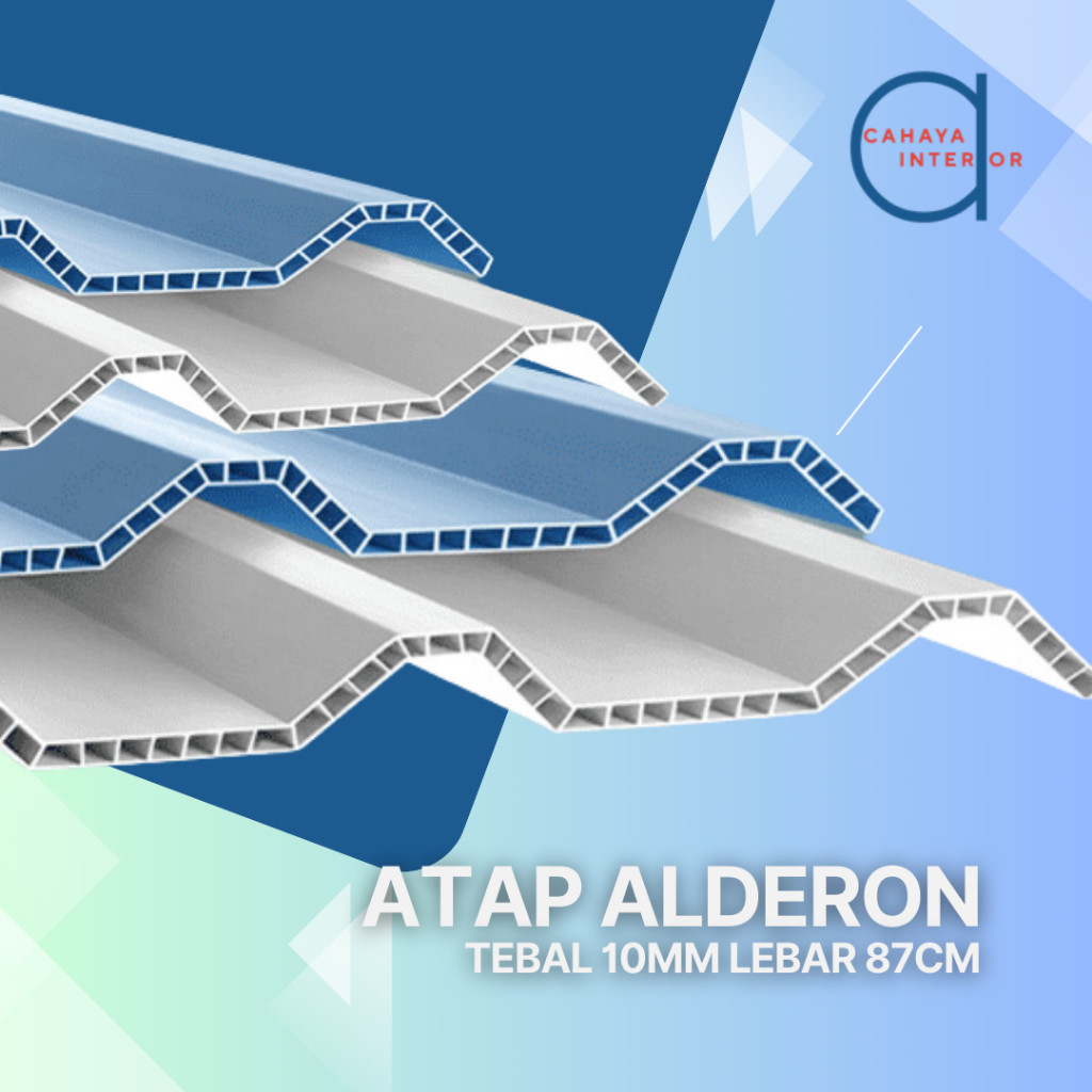 Atap Alderon Tebal 10mm Panjang 4meter 5meter 6meter HIGH QUALITY Bahan Kokoh ECO FRIENDLY Bahan Kua