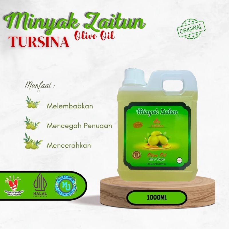 

MINYAK ZAITUN OLIVE OIL EXTRA VIRGIN TURSINA 1000ML\1LITER BISA UNTUK DI KONSUMSI DAN UNTUK MENGOBATI