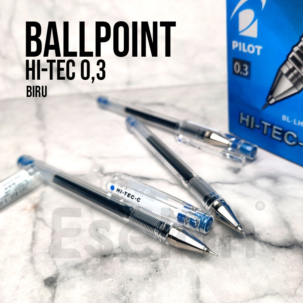 

Pulpen Pilot Hi-Tec-C 0.3mm Biru – Tinta Halus & Tipis | Ballpoint Original Jepang