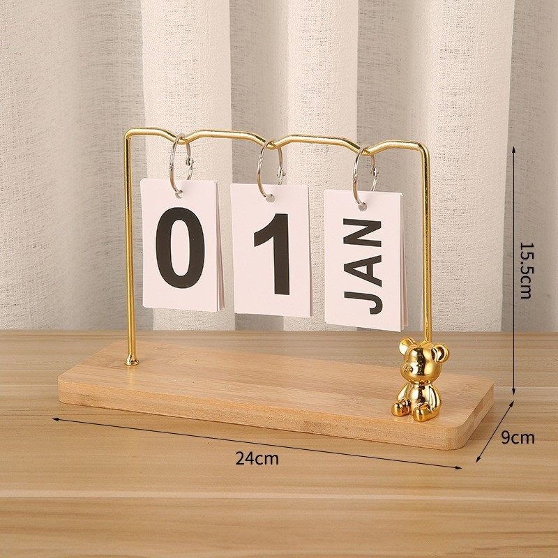 

Bear calendar ornament 3 Warna Kalender Desktop Beruang desktop kantor kreatif ornamen ruang tamu