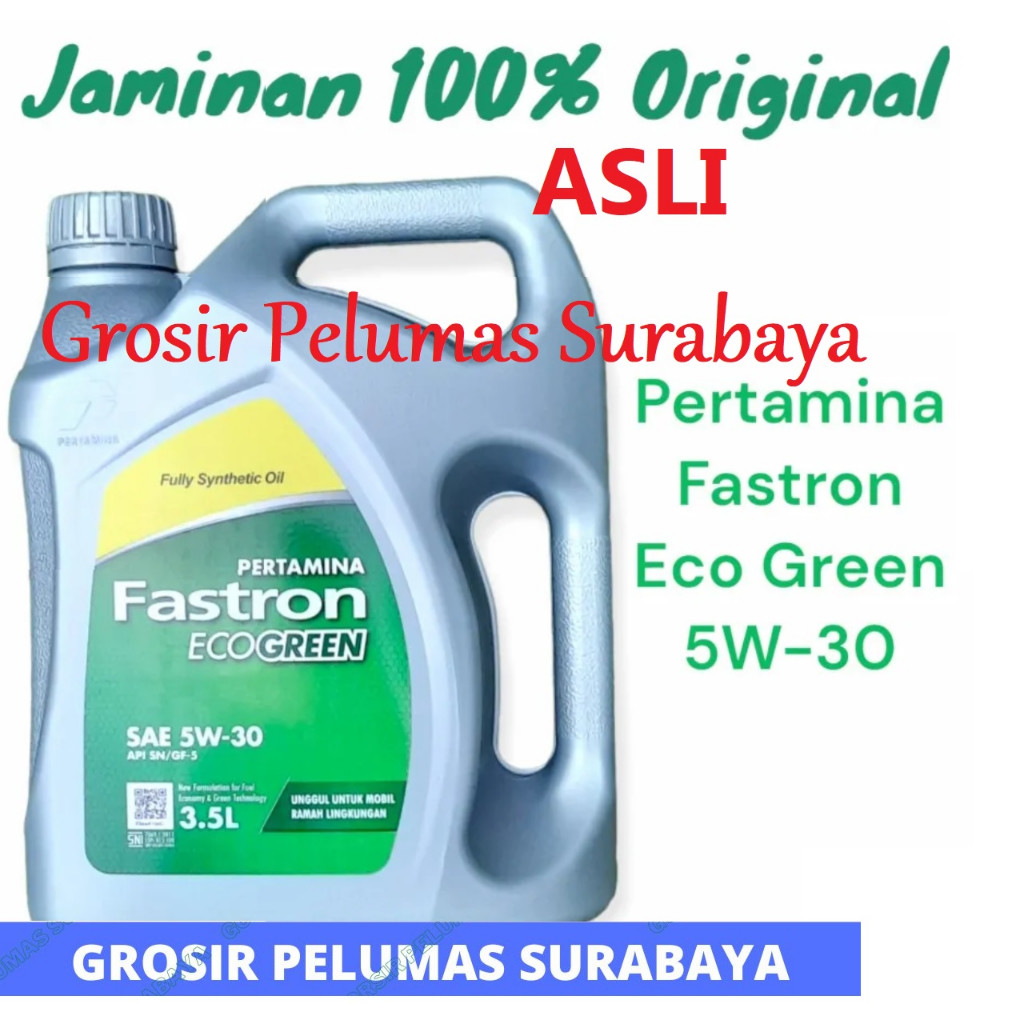 ASLI oli LCGC Pertamina Fastron Eco GREEN 5w30 5W-30 5W/30 galon