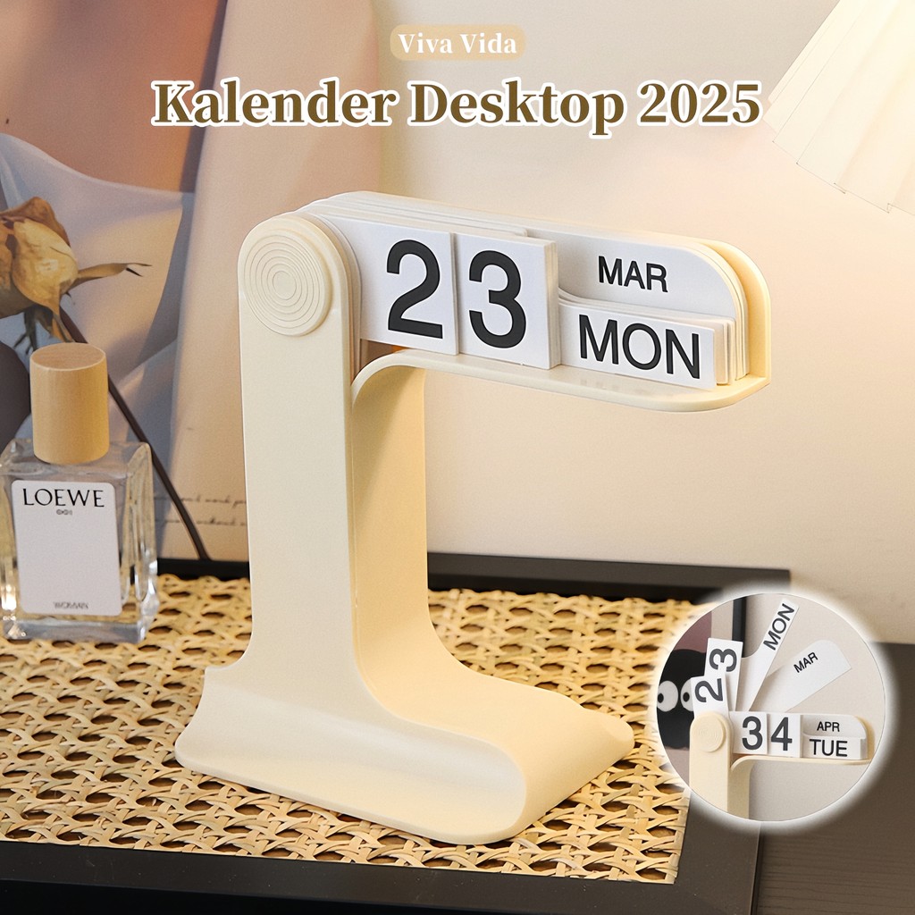 

Viva Calendar/Aesthetic Calendar/Klasik Retro Kalender / Kantor Kalender Desktop/Table Calendar/Kalender Unik