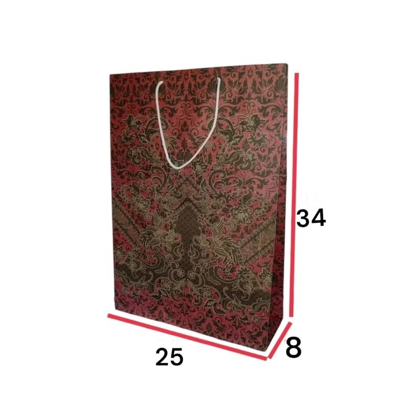 

paperbag batik ukuran folio 24x35x8 isi 12 pcs