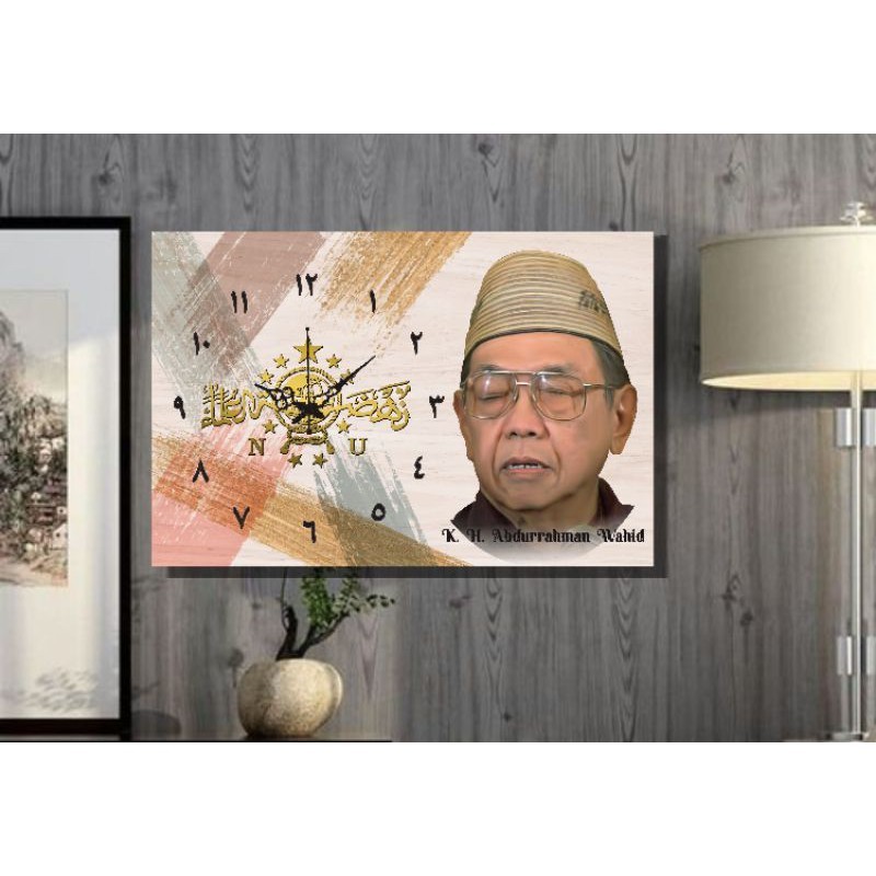 Jam dinding NU custom foto gus dur