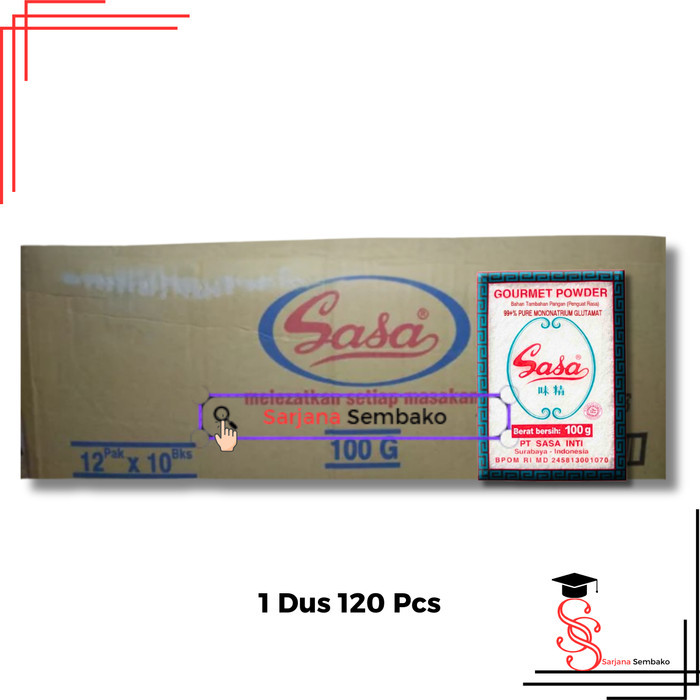 

Sasa MSG Micin 100 Gram - 1 Dus 120 Pcs