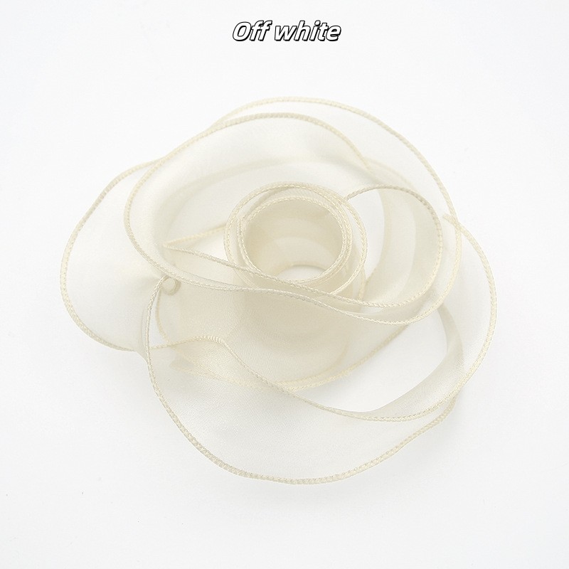 

4cm*10 yards fishtail chiffon ribbon wavy edge ribbon bouquet gift wrapping wedding party decoration sewing supplies