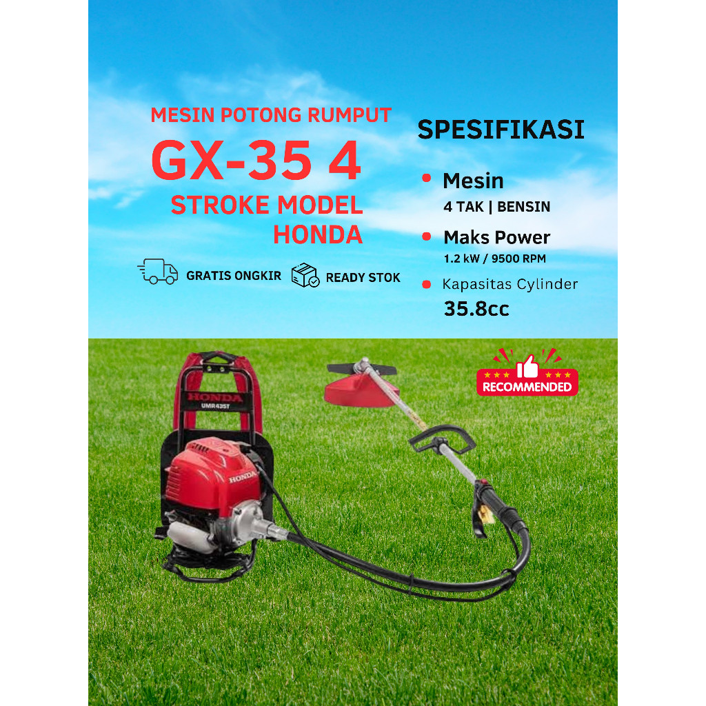 HONDA GX 35 BRUSH CUTTER MESIN PEMOTONG RUMPUT HONDA UNTUK POTONG RUMPUT PANGKAS BABAT TANAMAN ASLI 