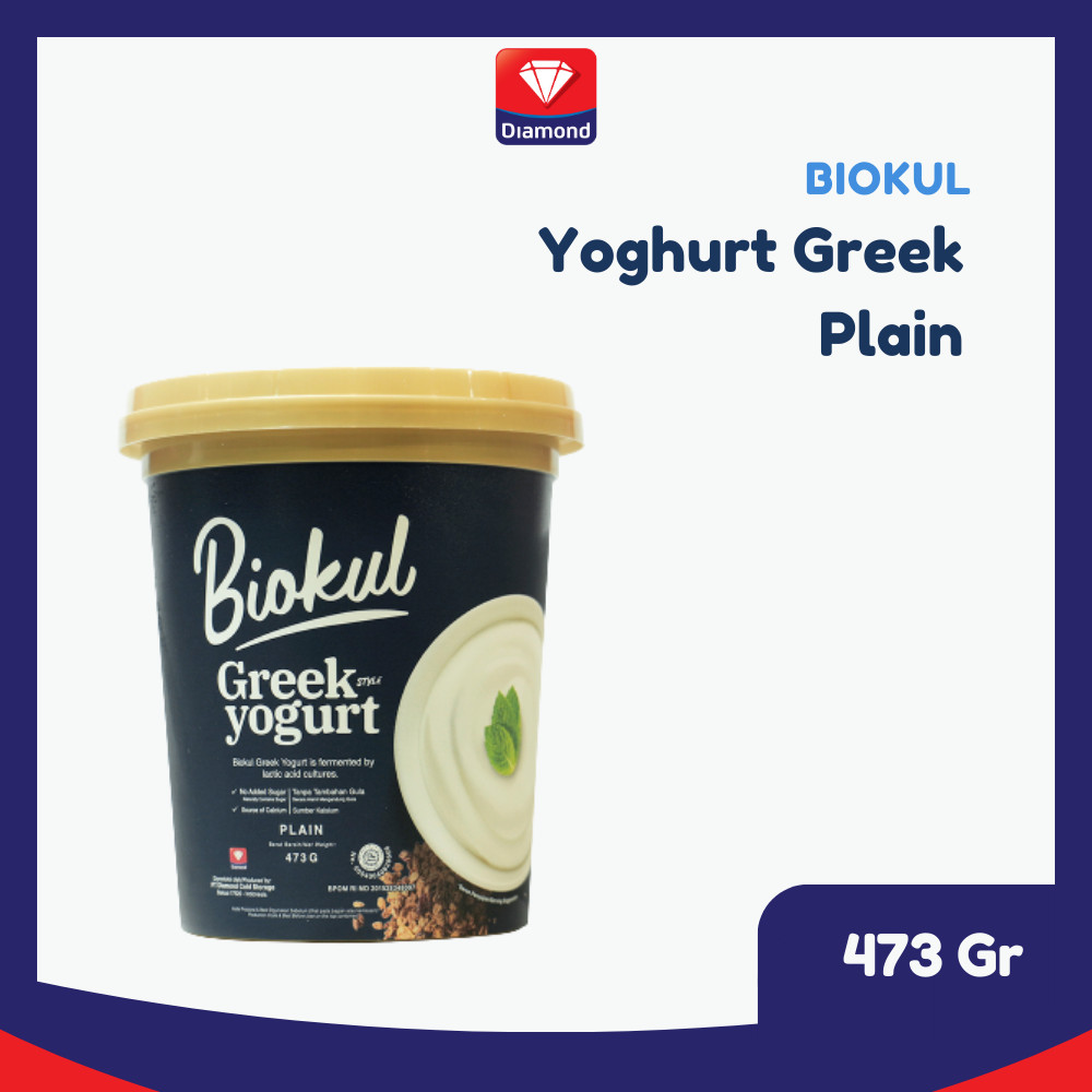 

Biokul Yogurt Rasa Plain (Greek Style) 473 Gr