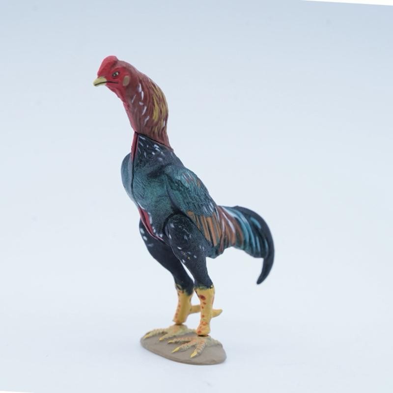 Ayam Jago Ayam Jantan Rooster Chicken Gallus gallus domesticus Gachapon Mainan Binatang Miniature He