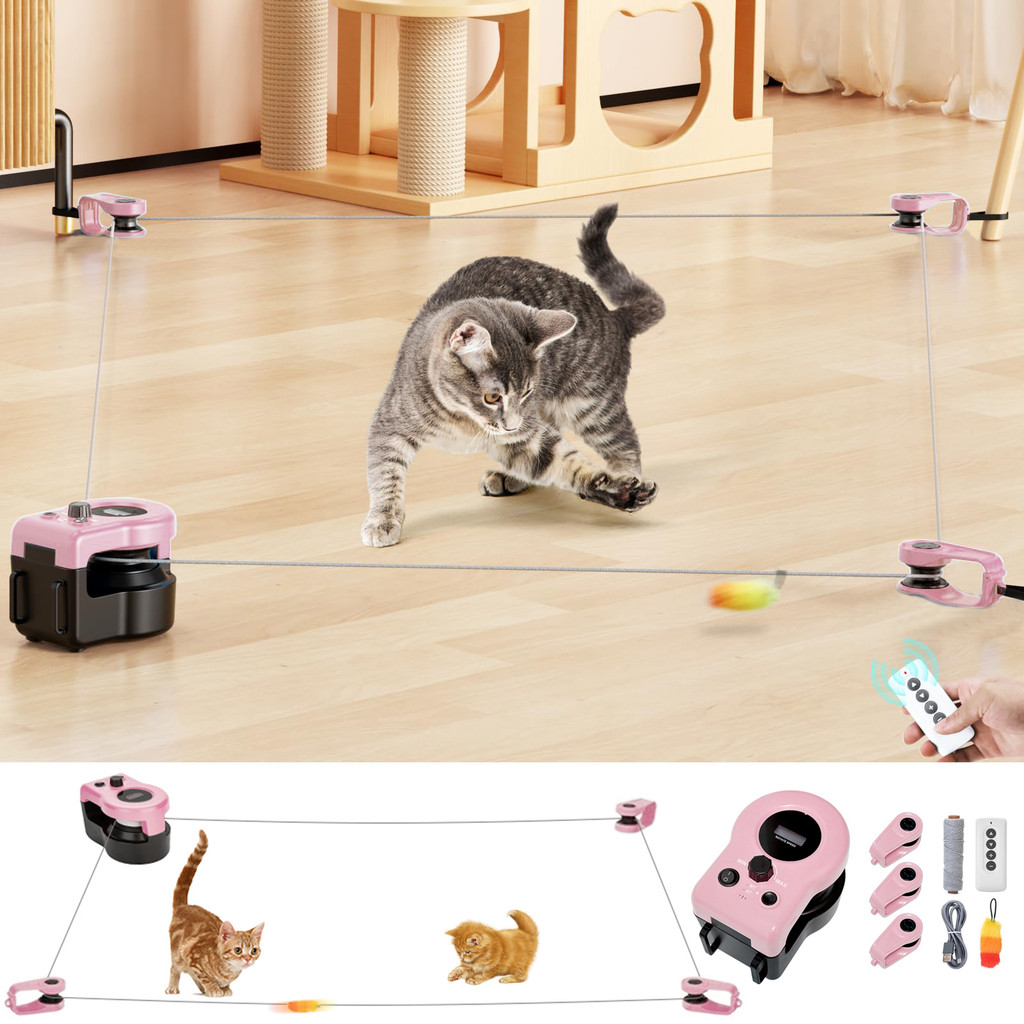Cat Running Wheel Interactive Cat Toy,Cat Wheel Exerciser Cat Running Treadmill for Indoor Adjustabl