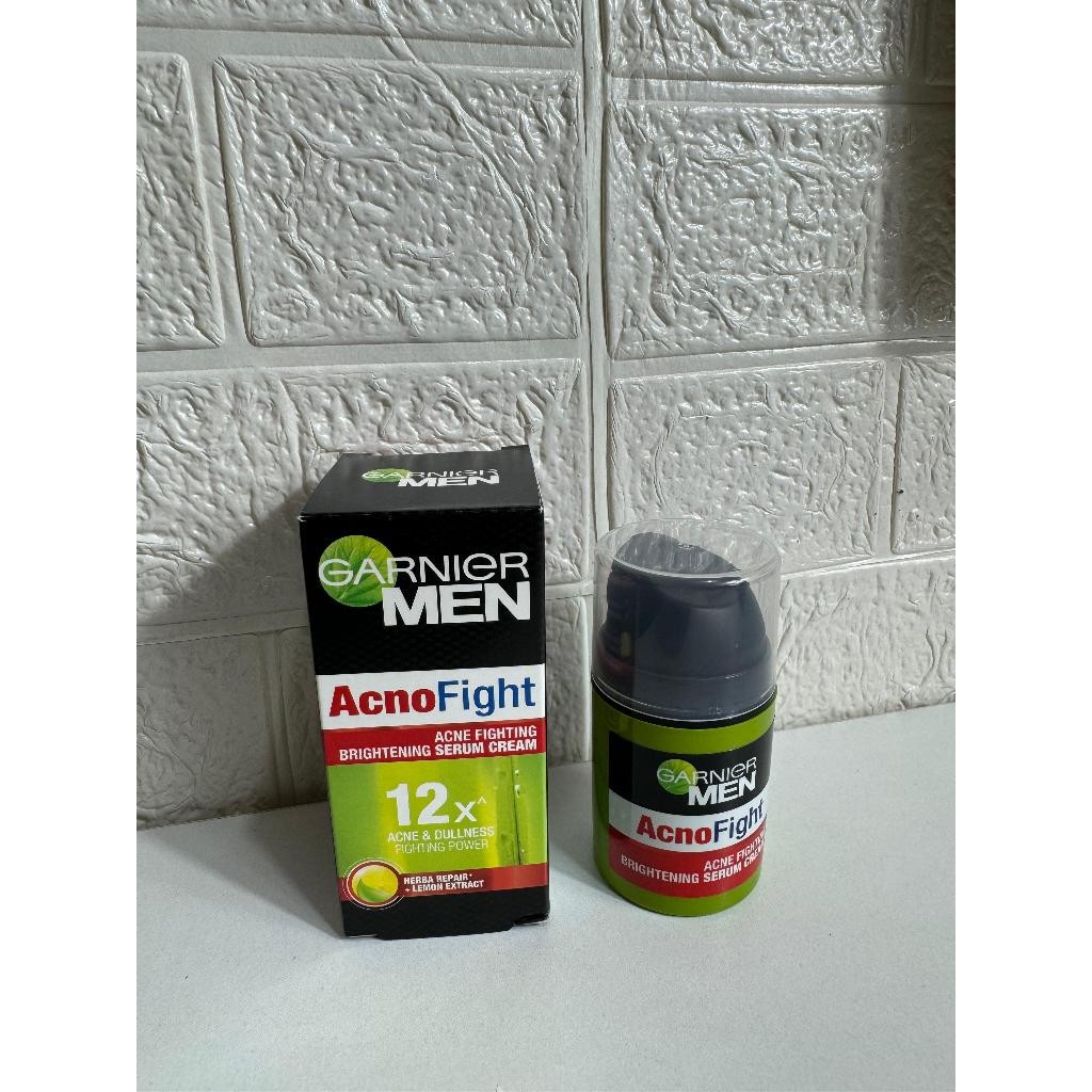 Garnier Men Acno Fight Acne Fighting Brightening Serum Cream Skin Care 40 ML Termurah