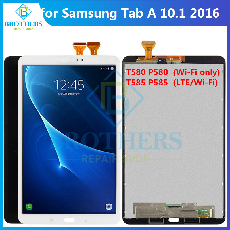 For Samsung Galaxy Tab A 10.1 2016 SM-T580 SM-T585 LCD Dispaly Assembly Tablet LCD Screen Touch Scre