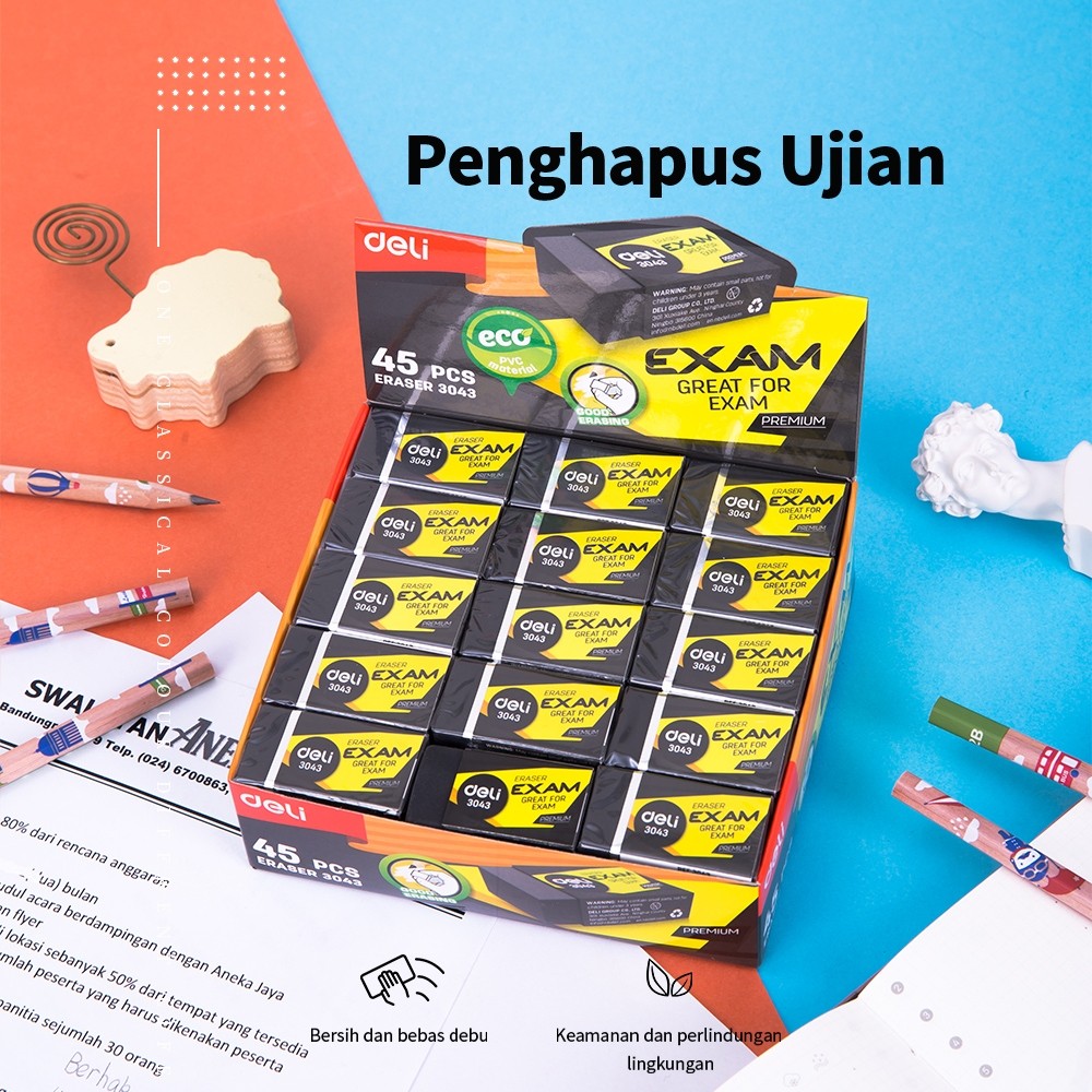 

DELI Penghapus Pensil 2B Alat Tulis Sekolah Untuk Ujian E3043