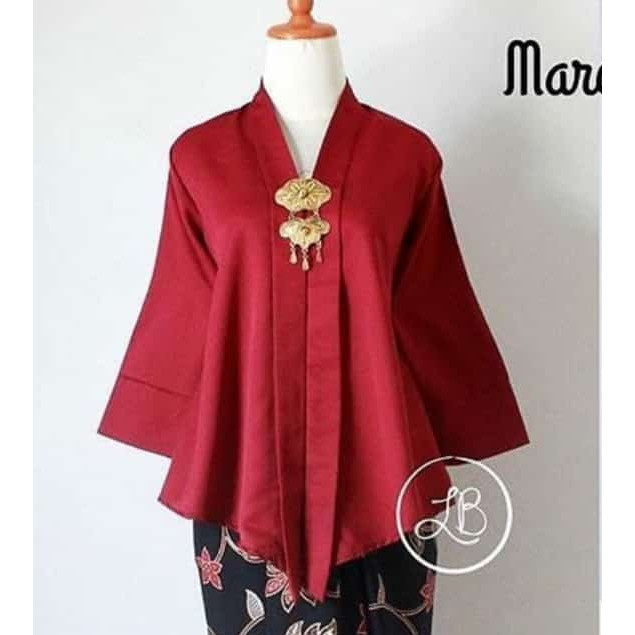 

✨LARIS✨ -Atasan kebaya kutubaru polos / kebaya modern / kebaya kartini - SALEM, M