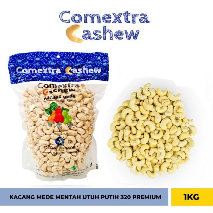 

New Kacang Mede Mentah Utuh Putih 320 Premium 1 Kg - Cashew Mete Mente - UTUH 320