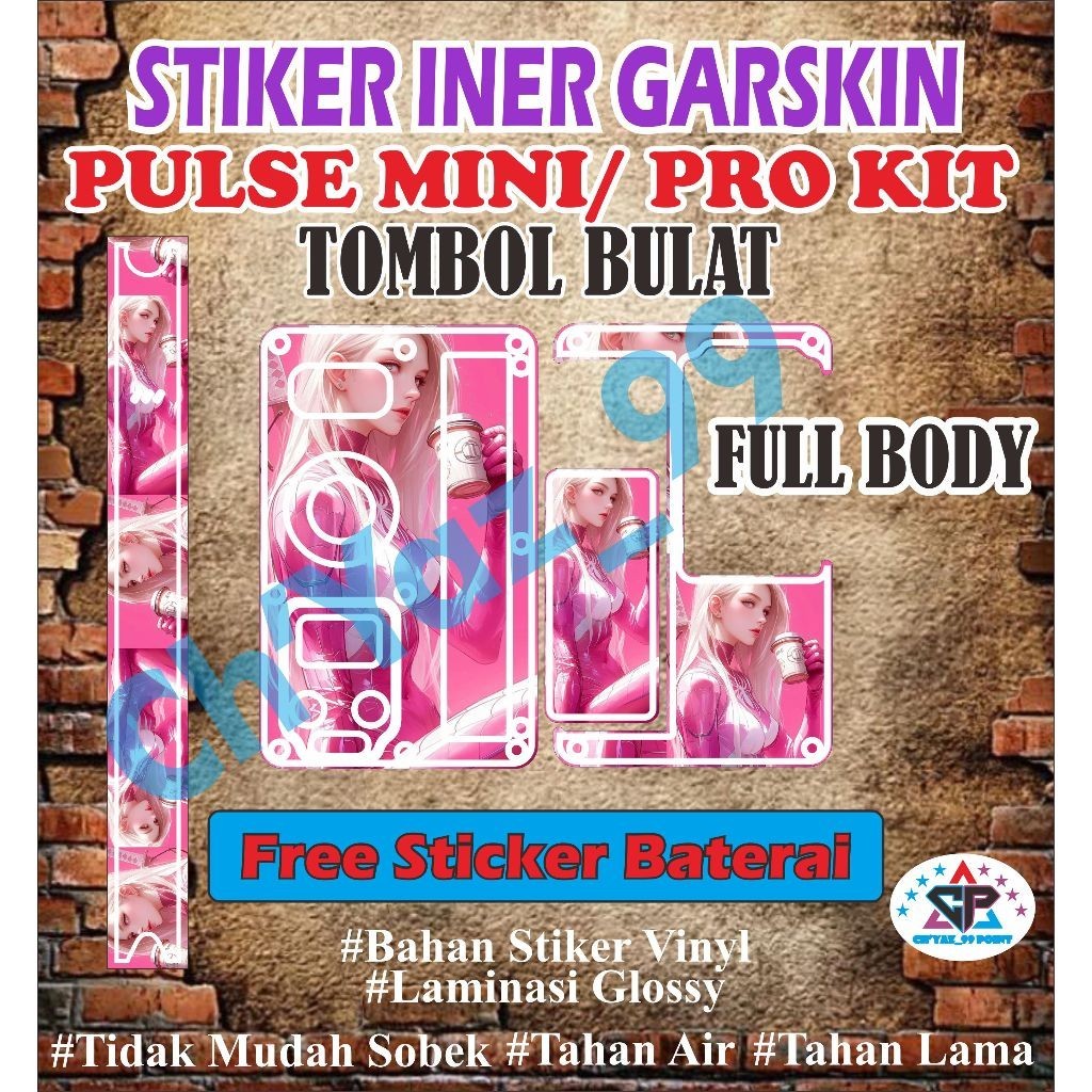 

STICKER VINYL GLOSSY PELINDUNG MINI BULAT
