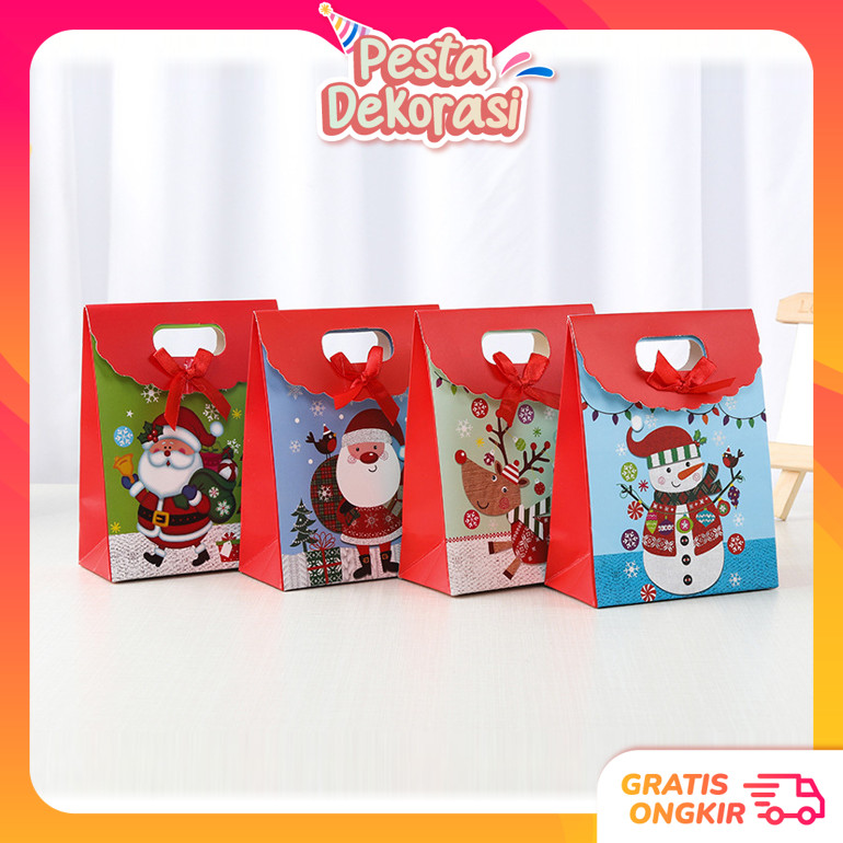 

Pesta Dekorasi - 6470 Paper Bag Christmas Santa / Tas Kertas Natal Motif Unik