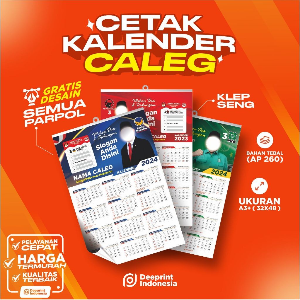 

Kalender Caleg / Kalender Pemilu / Kalender Partai / Kalender Pilpres 2024 Kualitas Tinggi Custom