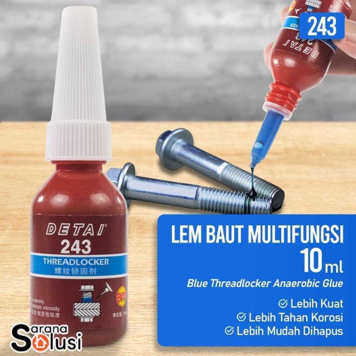 

Lem Baut Multifungsi Blue Threadlocker Anaerobic Glue 10ml