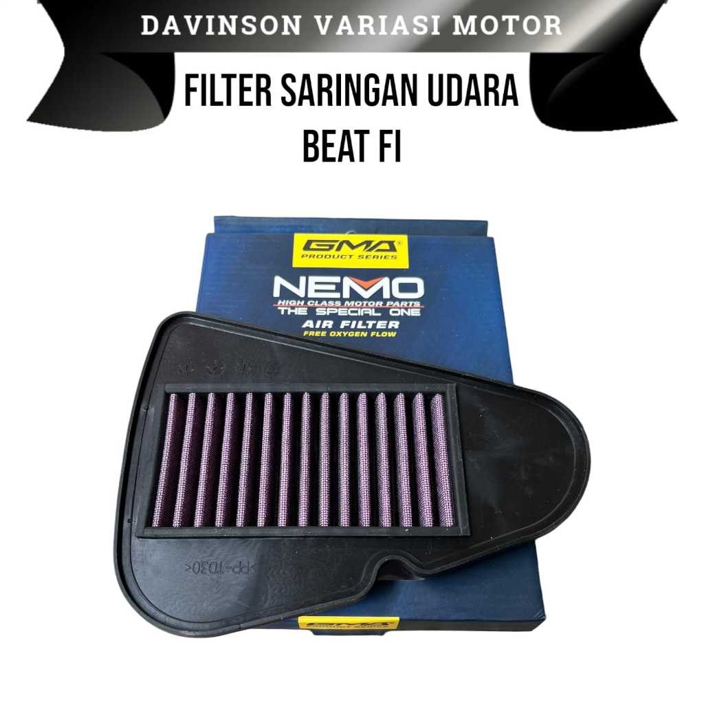 gmv variasi Filter Saringan Udara Nemo Untuk Motor Beat FI Esp Pop Street, Scoopy FI, Vario 110 FI, 