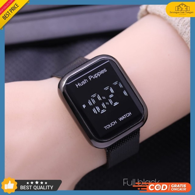 Jam Tangan Wanita Fashion Hush Puppies LS 7844 LED Touch Watch - Bisa Bayar Ditempat - COD - Grosir