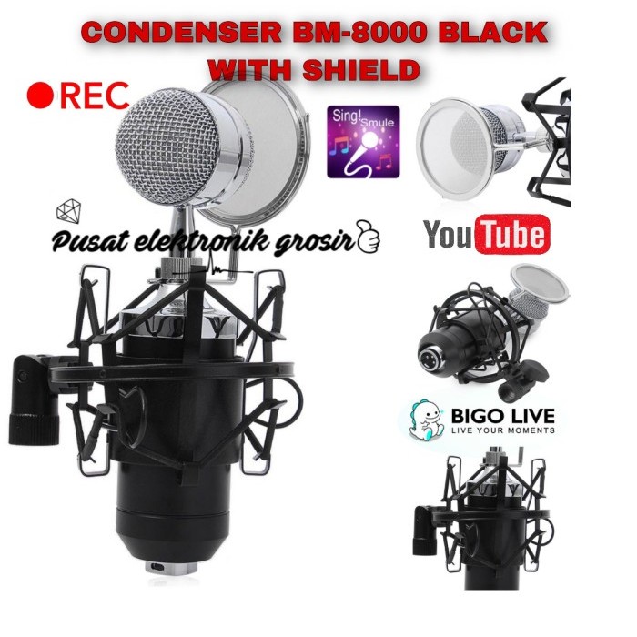 BM-8000 Microphone condenser Taffstudio ORIGINAL 100% by Blezzy store