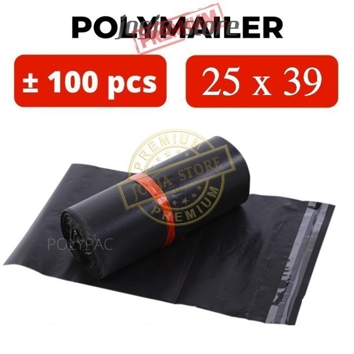 

100 Pcs Plastik Polymailer 25x39 Tebal 60 Mikron Plastik Seal Packing Online Shop