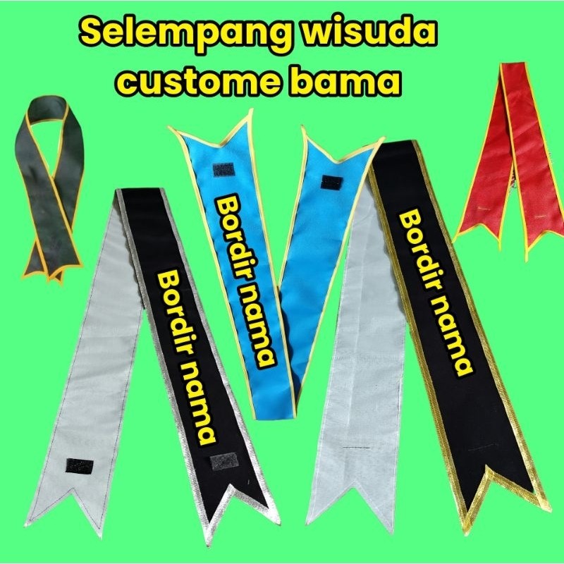 Selempang Wisuda SELEMPANG WISUDA BAHAN BLUDRU ANAK PAUD TK SD SMP SMA KULIAH GRATIS BIRDIR LANGSUNG