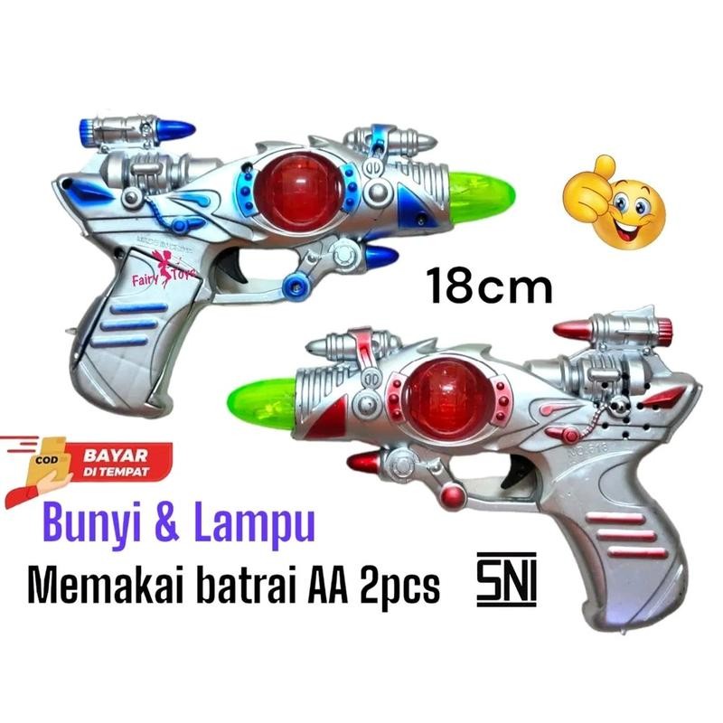 MAINAN ANAK PISTOL BUNYI 8 SUARA / MAINAN PISTOL BUNYI DAN NYALA / PISTOL MUSIC NYALA MAINAN ANAK
