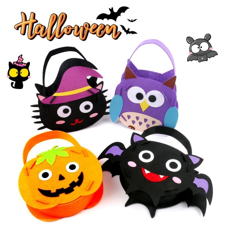 

DIY Halloween Tas Flanel DIY Candy Bag Tas Permen Halloween