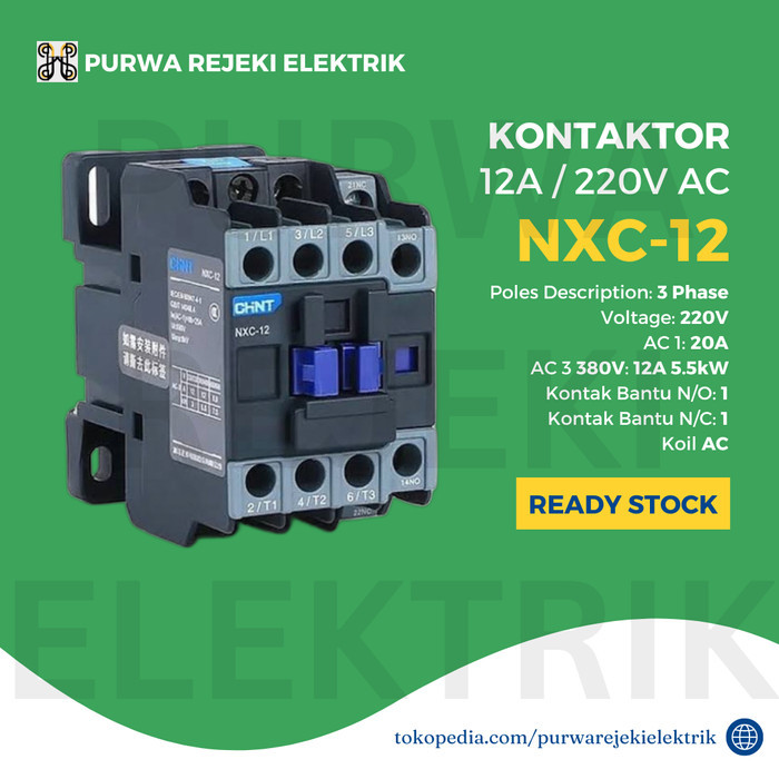 Kontaktor / Contactor CHINT NXC-09 / NXC-12 / NXC-18/ NXC-25 / NXC-32 - NXC-12