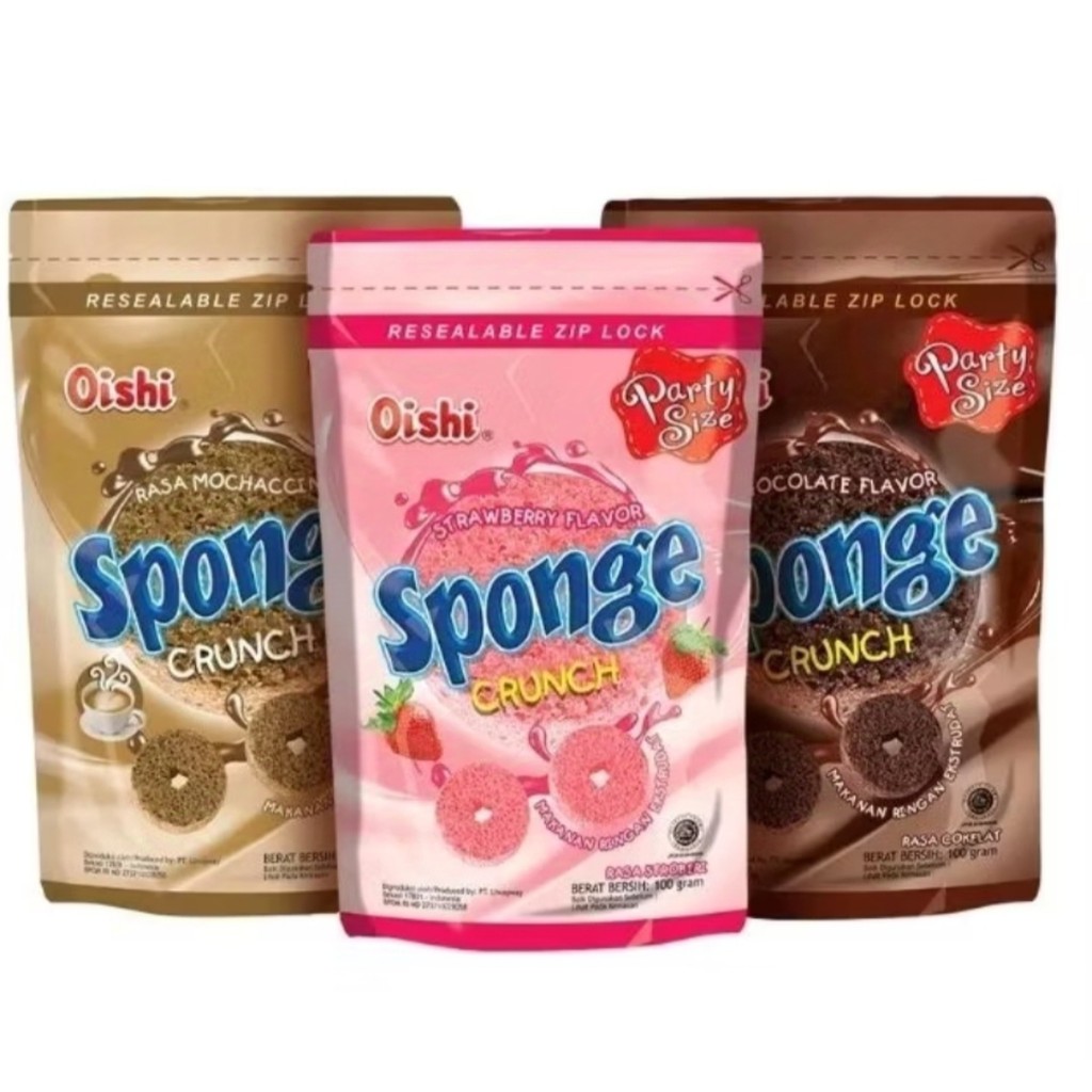 

Oishi Sponge Party Size Coklat / Stroberi / Mochaccino