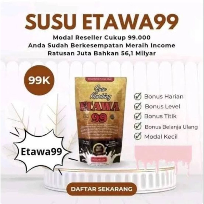 

SUSU KAMBING ETAWA99 PLUS GULA AREN 1 BUNGKUS 250GR ORIGINAL