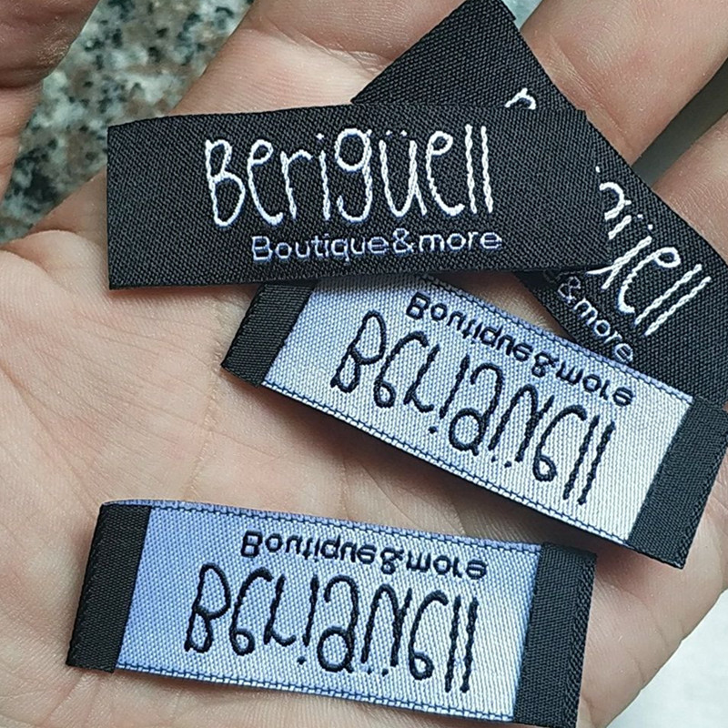

3000pcs Clothing Labels Custom your text 5.5 * 2 cm Damask polyester cloth woven label