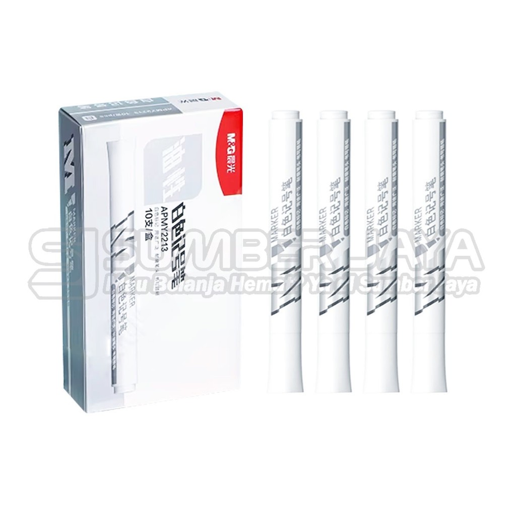 

Spidol Permanent Marker M&G APMY2213 White Spidol Tidak Bisa Dihapus