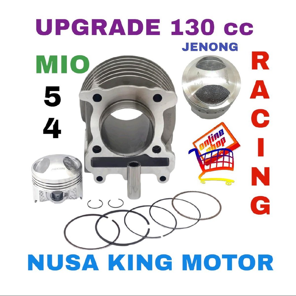 BLOK SEHER BORE UP MIO 54 UPGRADE 130 CC DAN BLOK SEHER MIO 58,5 UP 150 CC Engine Motor Motorcycle M