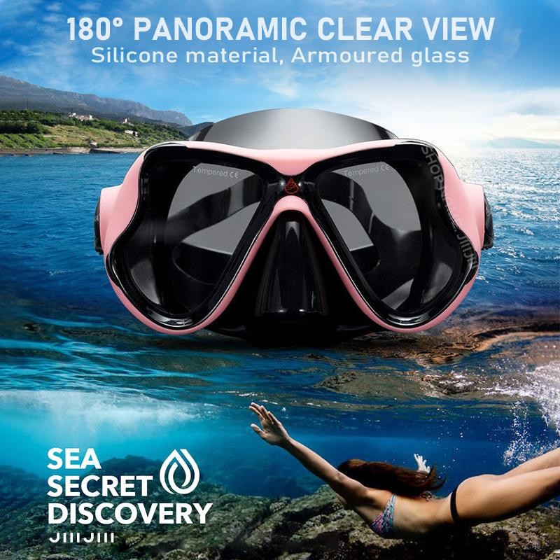 JIIIJIII Kacamata Renang Kaca Tempered Baru untuk Dewasa Peralatan Scuba Kacamata selam Kacamata ren