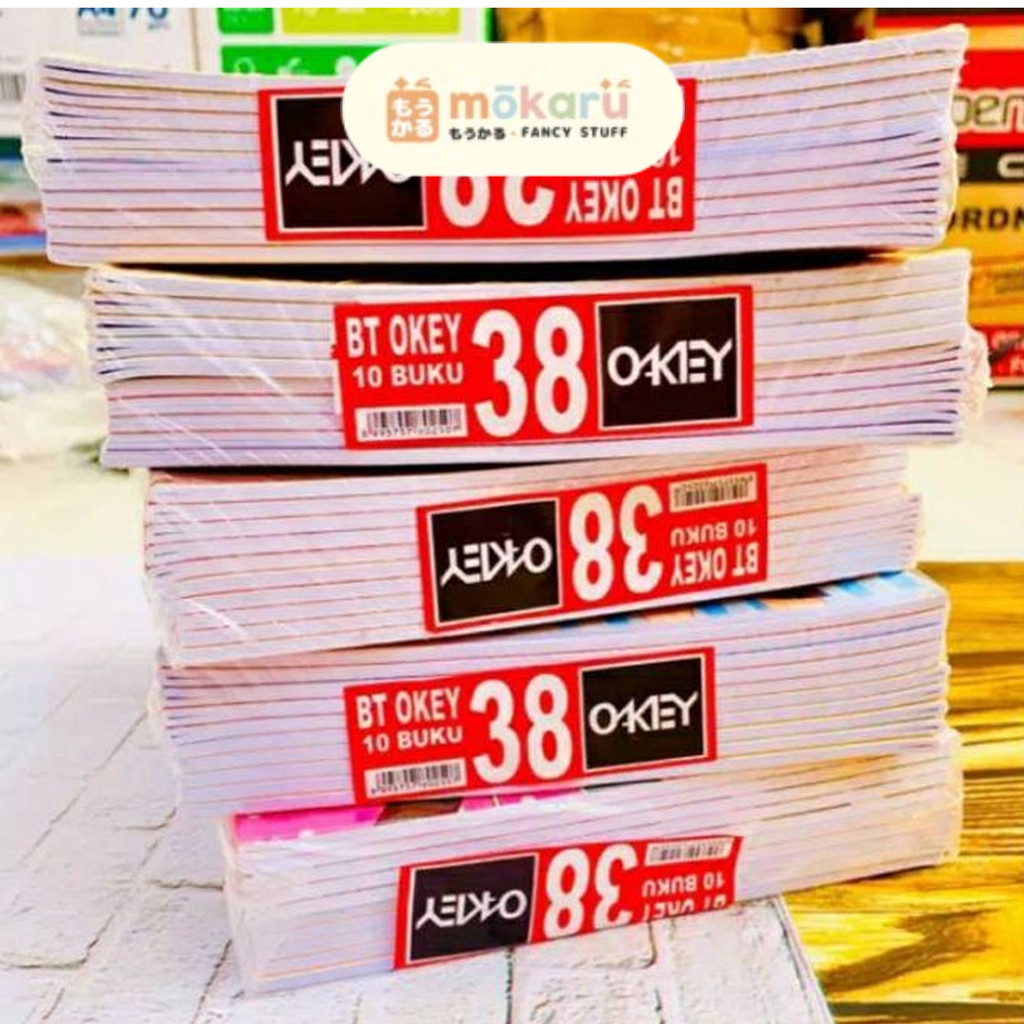 

Okey Buku Tulis 38 Lembar / Dijual Per Pak / BUKU TULIS OKEY 38 LEMBAR MURAH GROSIR / BUKU TULIS OKEY 38 LEMBAR