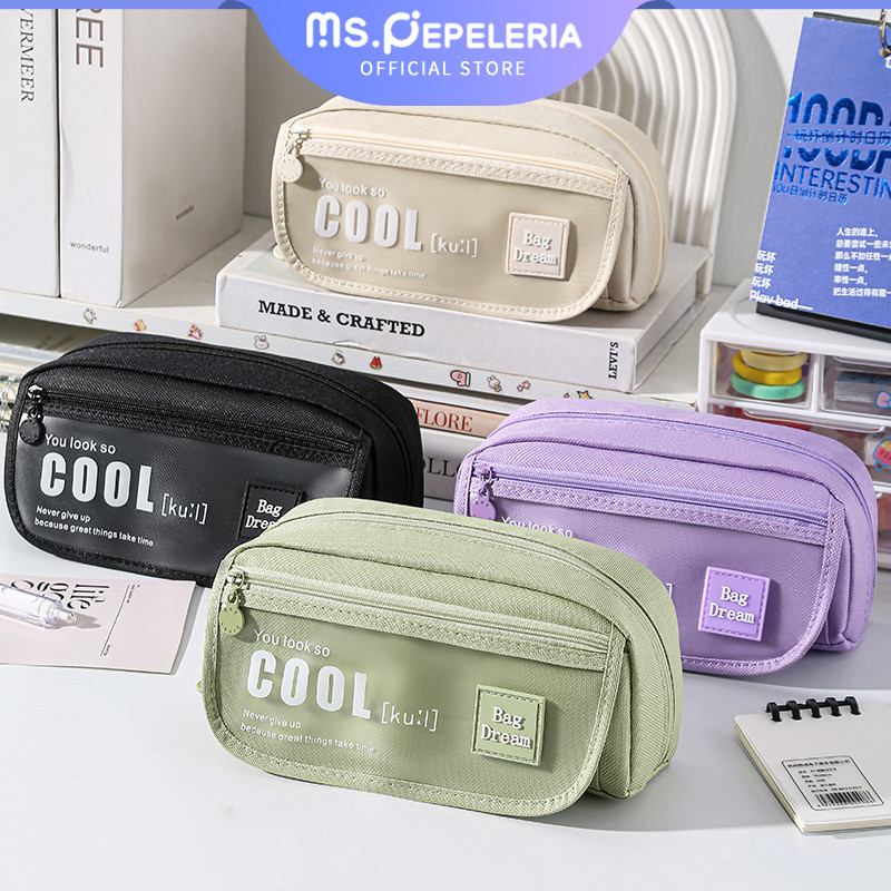 

Tempat pensil Tas pena kapasitas besar/Kotak Pensil warna 3 lapis kapasitas besar-Ms.Pepeleria