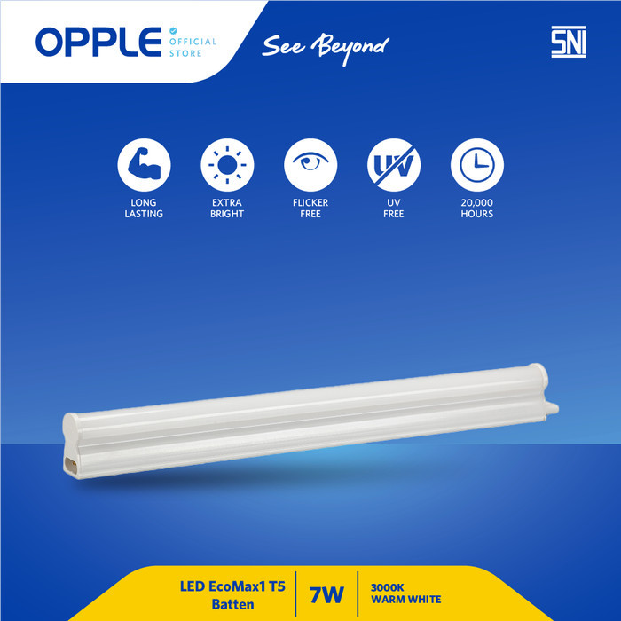 OPPLE Lampu LED T5 Batten EcoMax1 570mm 7W