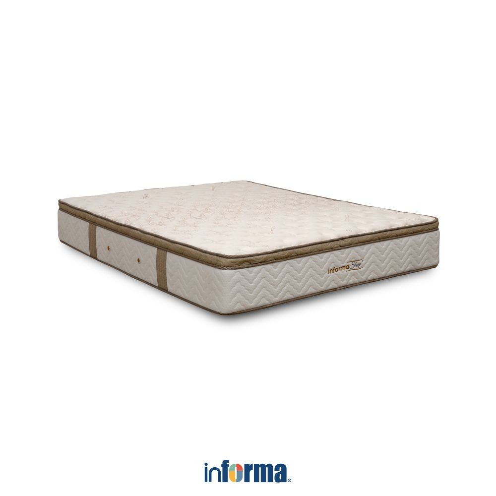 Informa Sleep 180X200X30 cm Pallermo Kasur Pocket Springbed - Cokelat Mattress Latex Foam Matras Med