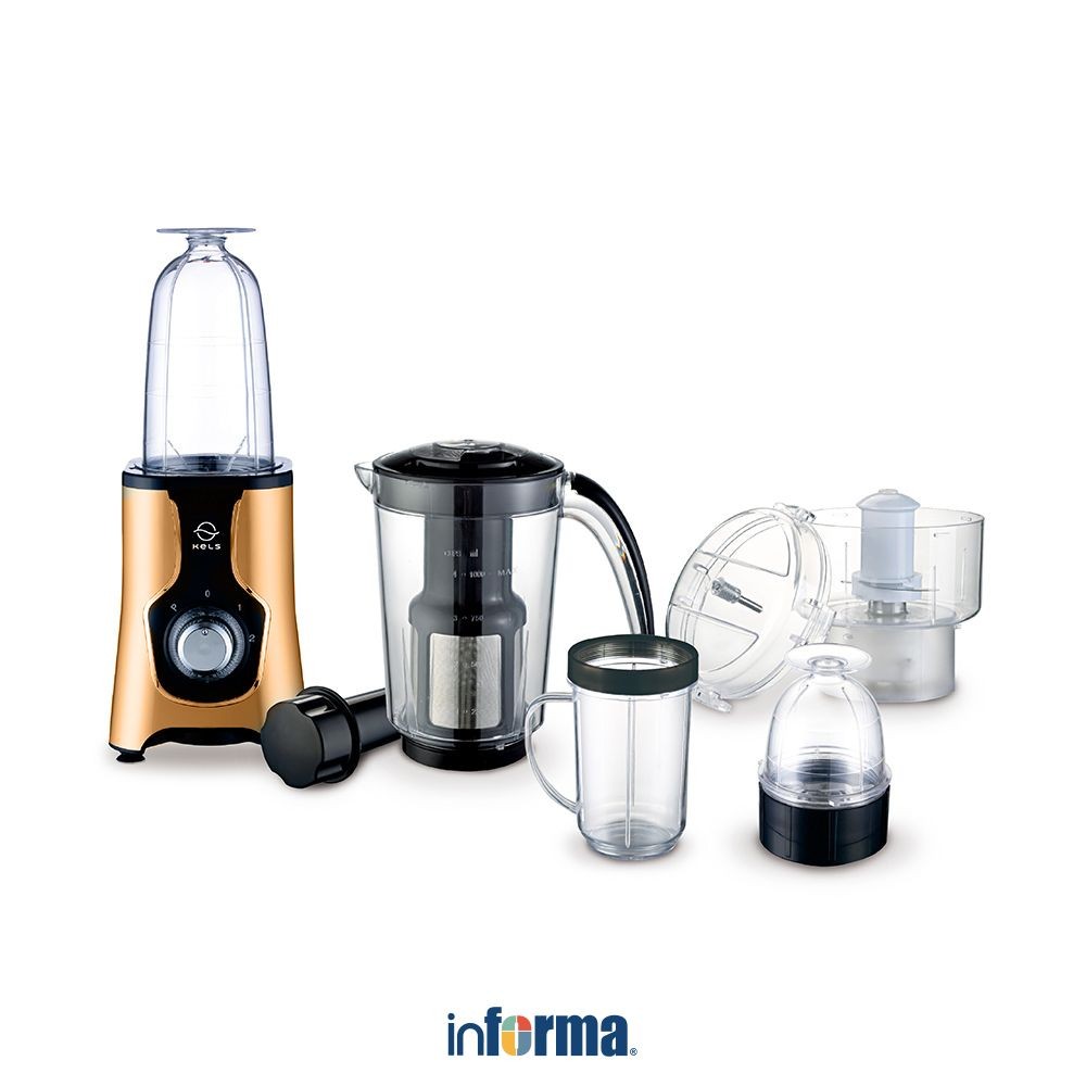 Informa Kels Set 6 Pcs Nada Mini Blender - Gold Mesin Pembuat Jus Kecil Juice Maker Food Grade Pengh