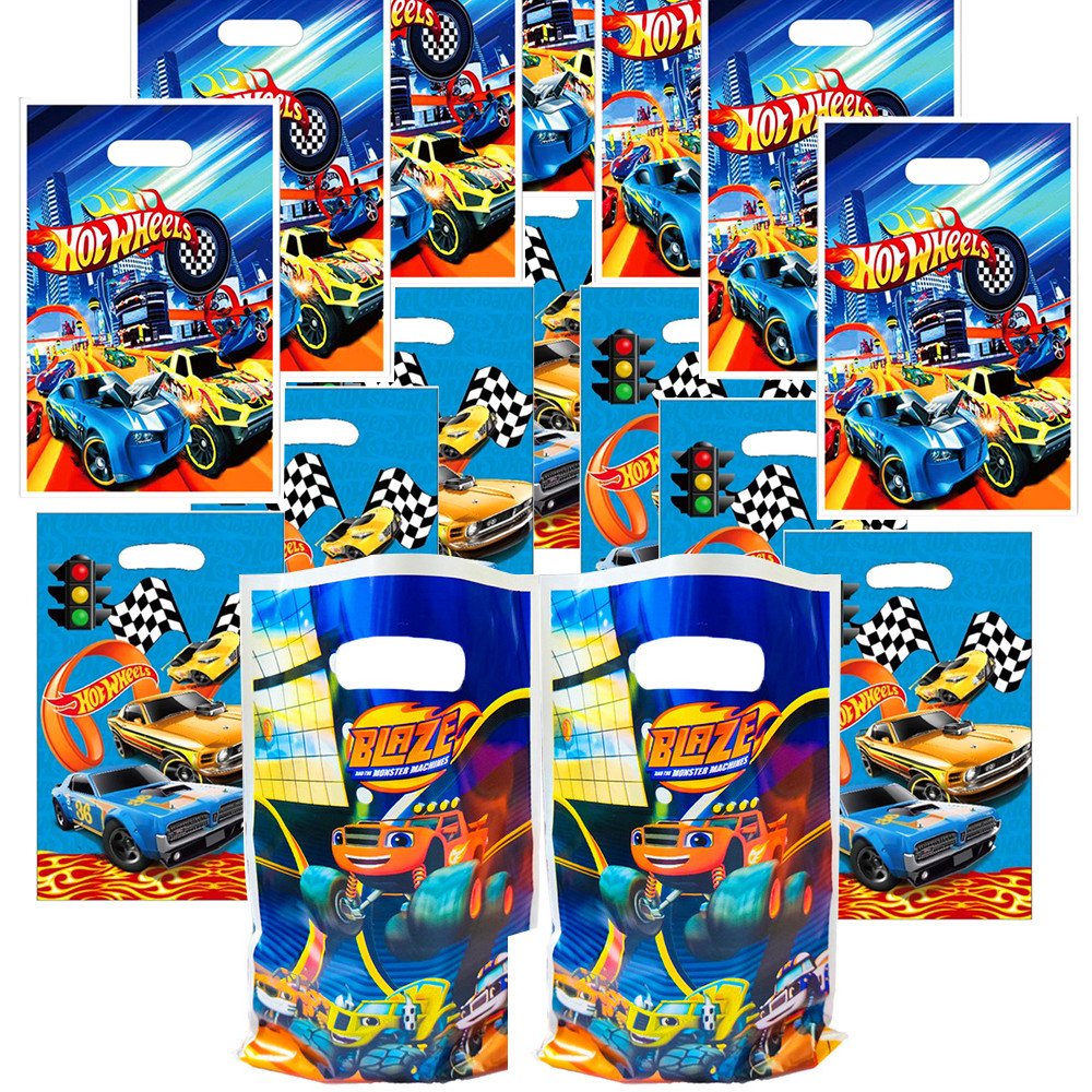 10pcs/lot Hot Wheels Blaze Monster Cars Lightning Mcqueen Theme Boys Favors Birthday Party Surprise 