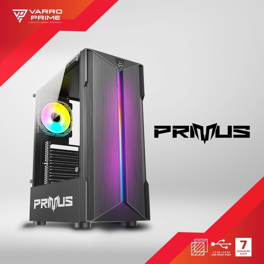Pc case Varro Prime micro atx glass led rgb primus