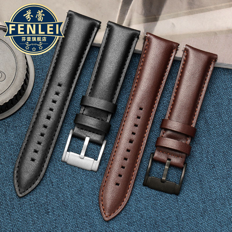 Genuine Leather 22mm Wat strap for FOSSIL FS4835/FS5237/ME3052/FTW1114 Cowhide 20mm Wat Band Replace