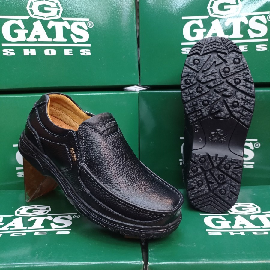 Sepatu Pria Gats LB 5001 Black.Sepatu Kulit Terbaru Original Gats
